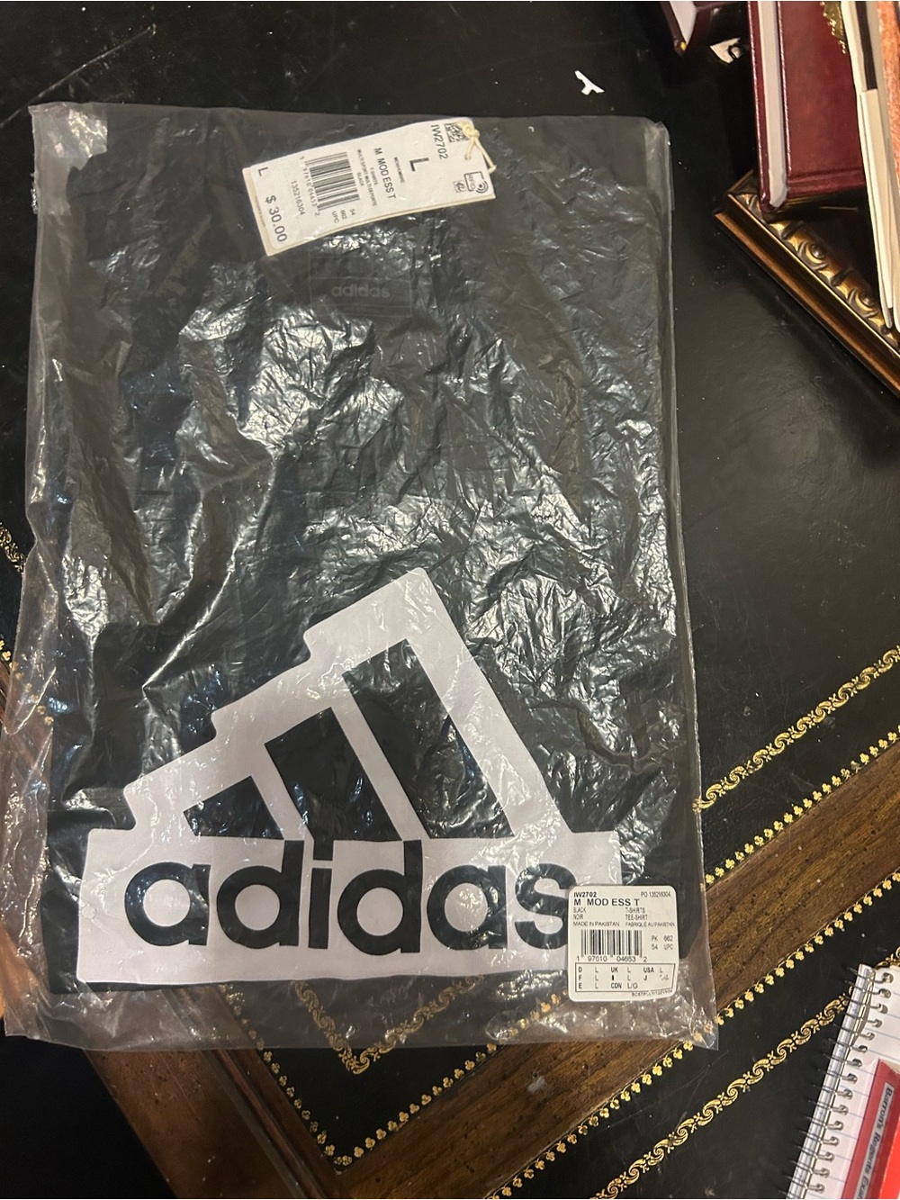 adidas Black short sleeve T-shirt with Logo